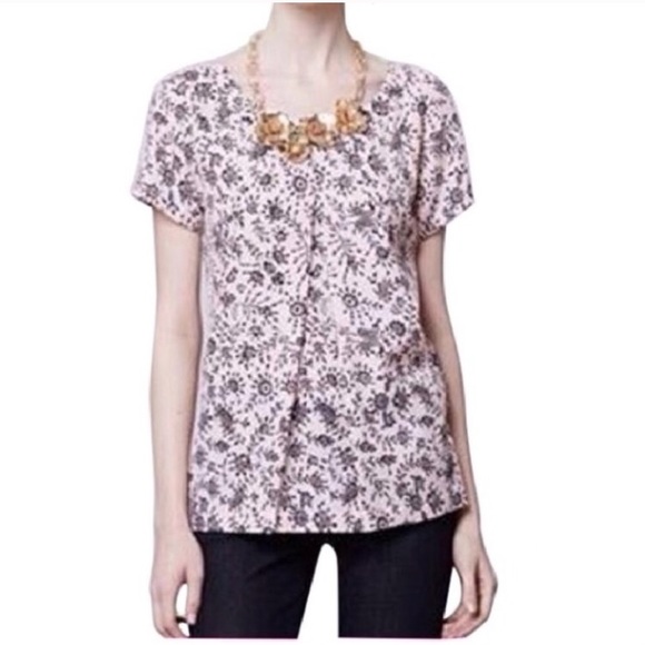 •Portrait of a Girl• floral silk blend top {C22} - Picture 7 of 7
